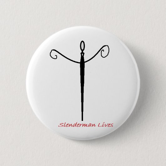 Slenderman Lives Ronde Button 5,7 Cm (Voorkant)