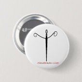 Slenderman Lives Ronde Button 5,7 Cm (Voorkant /achterkant)