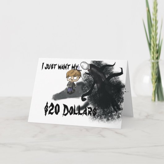 Slenderman Pewdiepie Kaart (Voorkant)