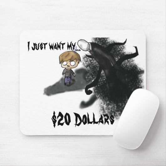 Slenderman Pewdiepie Mousepad Muismat (Met muis)