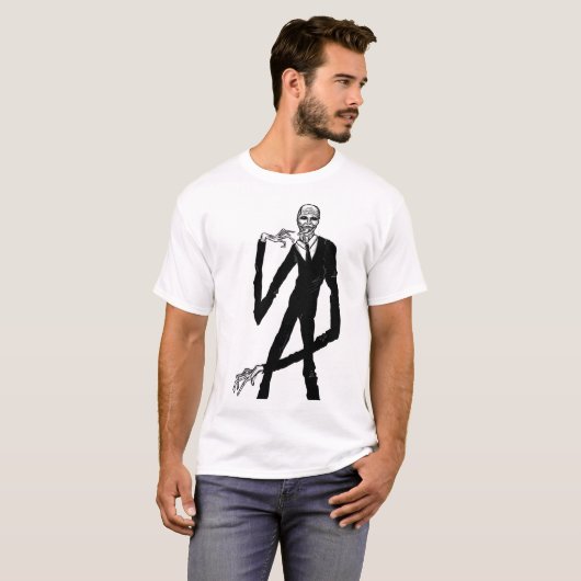 Slendermanshirt T-shirt (Voorkant volledig)