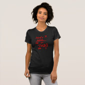 Slener: Kijk rood op zwart T-shirt (Voorkant volledig)