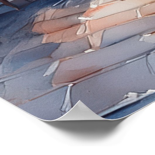 Slenteren Romantisch Paar Poster (Hoek)