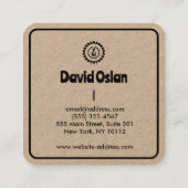 Slepen en sleepdienst Zwart Craft Vierkante Visitekaartje (Achterkant)