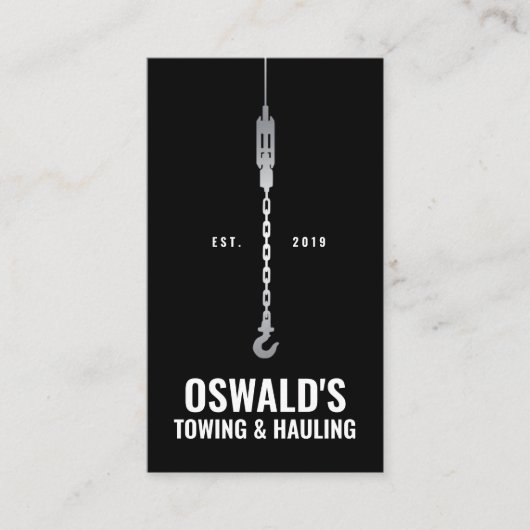 Slepen en slepen visitekaartje (Voorkant)