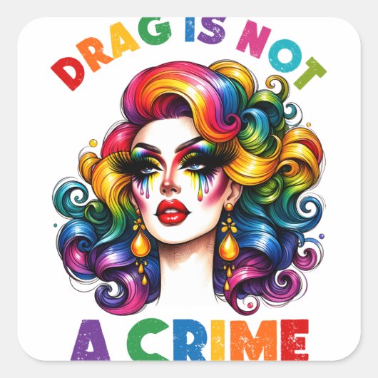 Slepen is geen misdaad vierkante sticker (Voorkant)