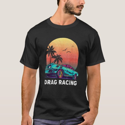 Slepen met raceraces met Mannen sleeptracestralen T-shirt (Voorkant)