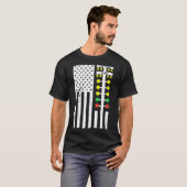 Slepen met racistische vlag American Drag Racer St T-shirt (Voorkant volledig)