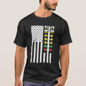Slepen met racistische vlag American Drag Racer St T-shirt (Voorkant)