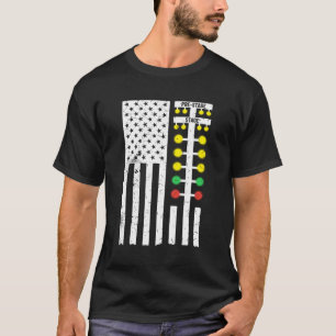 Slepen met racistische vlag American Drag Racer St T-shirt