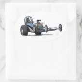 Slepen Racen &  Dragsters Ovale Sticker (Tas)