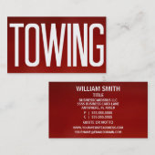 Slepen vet rood Visitekaartje (Voorkant / Achterkant)