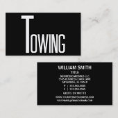 Slepen zwart en wit visitekaartje (Voorkant / Achterkant)