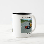 Slepende Pegs. Tweekleurige Koffiemok (Voorkant rechts)