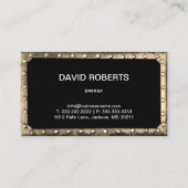 Slepende Truck Auto Hulpen Service Gold Framed Visitekaartje (Achterkant)