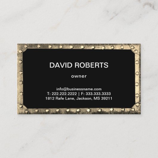 Slepende Truck Auto Hulpen Service Gold Framed Visitekaartje (Achterkant)