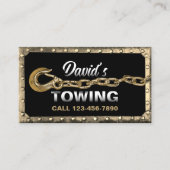 Slepende Truck Auto Hulpen Service Gold Framed Visitekaartje (Voorkant)