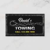 Slepende Truck Auto Hulpen Service Metaal ingelijs Visitekaartje (Voorkant)