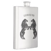 Slepte zwarte wilde paarden tekenen - Jouw tekst t Flacon (Rechts)