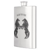 Slepte zwarte wilde paarden tekenen - Jouw tekst t Flacon (Links)