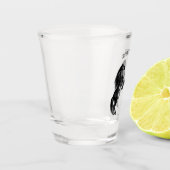 Slepte zwarte wilde paarden tekenen - Jouw tekst t Shot Glas (Links)