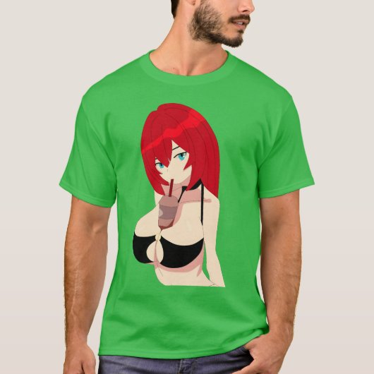Slet anime meisje grappig t-shirt (Voorkant)