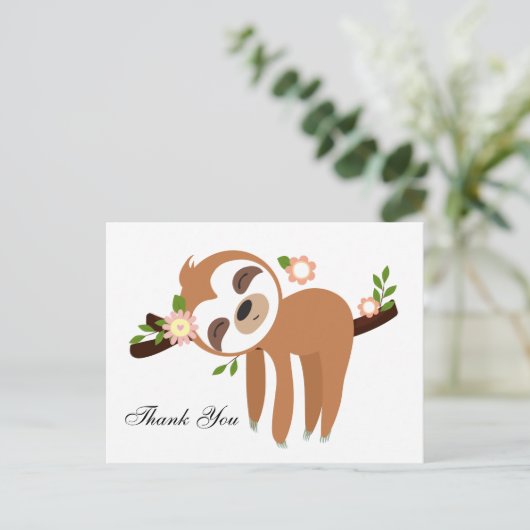 slet, leuk bedankt. uitnodiging briefkaart (Staand voorkant)