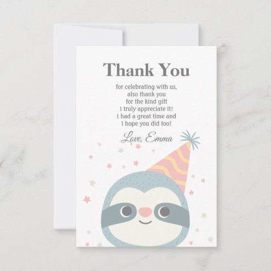 slet, schattig, dierlijk, bedankt! kaart (Voorkant)