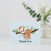 slet, schattige sloep, dierlijk dank je kaart (Staand voorkant)