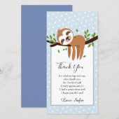 slet, schattige sloep, dierlijk voorbeeld bedankkaart (Voorkant / Achterkant)