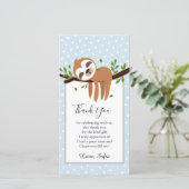 slet, schattige sloep, dierlijk voorbeeld bedankkaart (Staand voorkant)