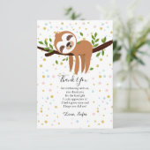 slet, schattige sloep, dierlijk voorbeeld bedankkaart (Staand voorkant)