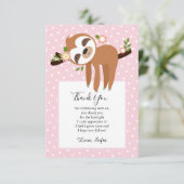 slet, schattige sloep, dierlijk voorbeeld bedankkaart (Staand voorkant)