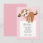 slet, schattige sloep, dierlijk voorbeeld bedankkaart (Voorkant / Achterkant)