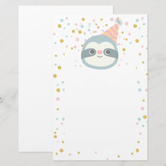 slet, schattige sloep, dierlijk voorbeeld briefpapier (Voorkant / Achterkant)