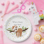 slet, schattige sloep, dierlijk voorbeeld papieren bordje (Feest)