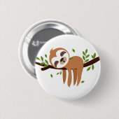 slet, schattige sloep, dierlijk voorbeeld ronde button 5,7 cm (Voorkant /achterkant)