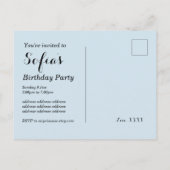 slet, schattige sloep, dierlijk voorbeeld uitnodiging briefkaart (Achterkant)