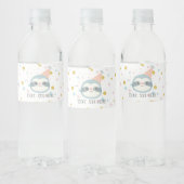 slet, schattige sloep, dierlijk voorbeeld waterfles etiket (Flessen)