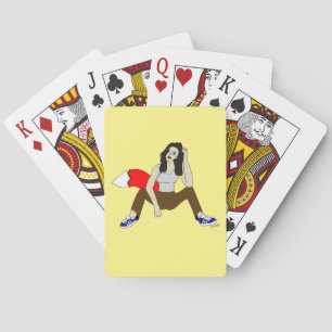 sletter meisje pokerkaarten
