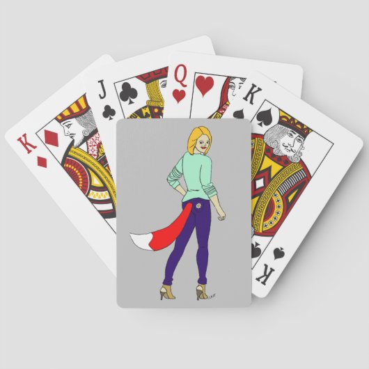 sletter meisje pokerkaarten (Achterkant)