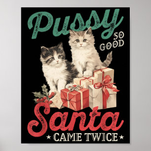 Slettere Kerstkat Grafisch Grappige Grap Prank Hum Poster