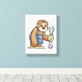 Sleuf als ambachtsman met frank canvas afdruk (Insitu (Houten vloer))