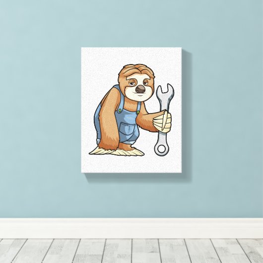 Sleuf als ambachtsman met frank canvas afdruk (Insitu (Houten vloer))