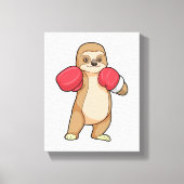 Sleuf als Boxer met Boxing-handschoenen Canvas Afdruk (Voorkant)