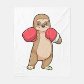 Sleuf als Boxer met Boxing-handschoenen Fleece Deken (Voorkant)