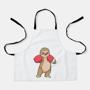Sleuf als Boxer met Boxing-handschoenen Schort