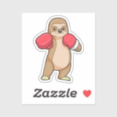 Sleuf als Boxer met Boxing-handschoenen Sticker (Vel)