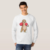 Sleuf als Boxer met Boxing-handschoenen T-shirt (Voorkant volledig)