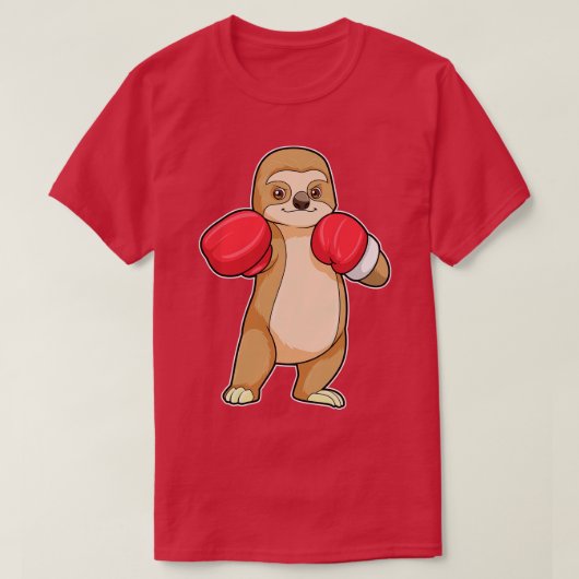 Sleuf als Boxer met Boxing-handschoenen T-shirt (Design voorkant)